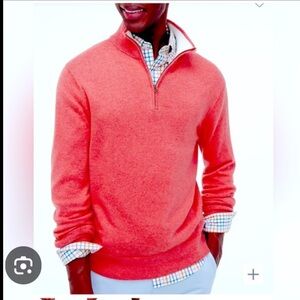 NWT  J. Crew Men's Zip Up Salmon Sweater
